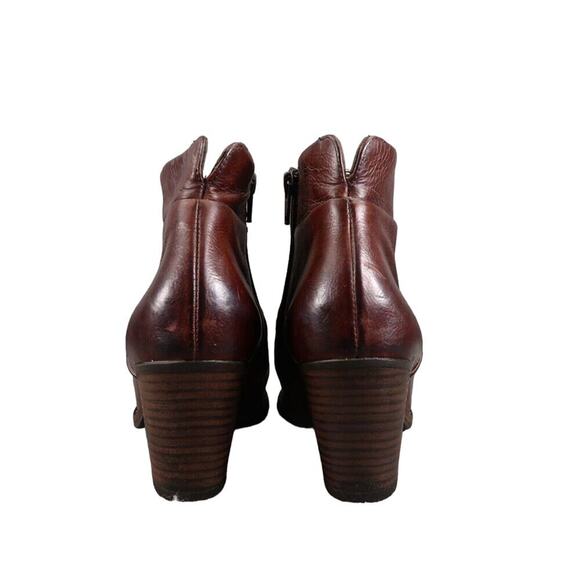 Paul Green Shoes Womens 7.5 Booties Stella Stacked Heel Fashion Leather Classic - Picture 5 of 16